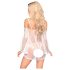 Conjunto Penthouse Lip Smacker - encaje, hombros caídos (blanco) - M/L