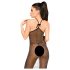 Vestido Largo Brillante Transparente con Tanga (Negro) - Penthouse Love on Fire