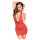 Penthouse - vestido lencero con cuello halter y tanga - rojo - M/L