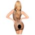Penthouse Ride or Die - Vestido de red en Y (negro)