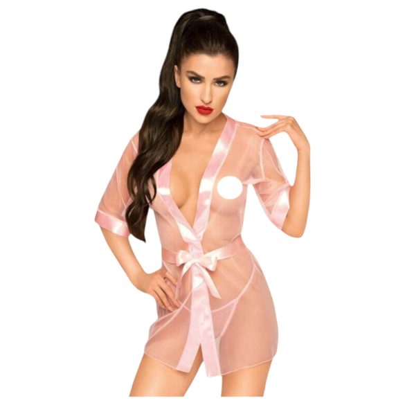 Bata y Tanga Satén "Midnight Mirage" Pink de Penthouse