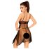 Penthouse Muñeca Traviesa - vestido de encaje y tanga (negro)