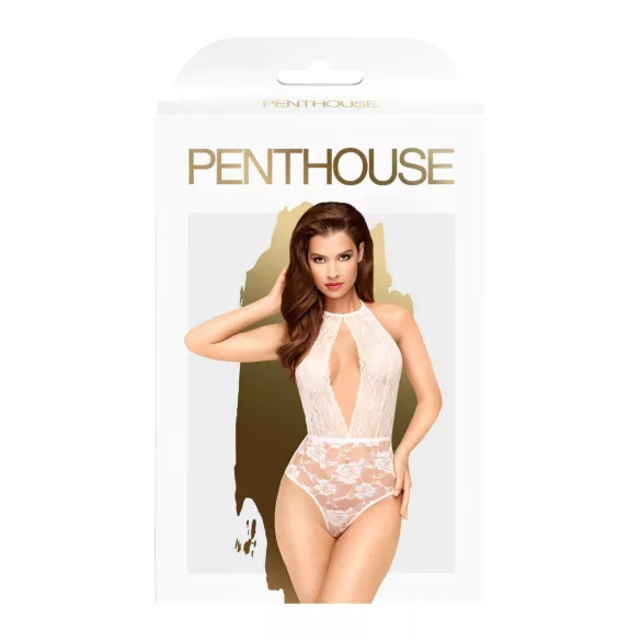 Penthouse Toxic Powder - body lencería con cuello halter - blanco - M/L