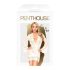 Retiro Dulce Penthouse - bata de encaje y tanga (blanco) - XL