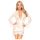 Penthouse Hypnotic Power - bata corta de encaje y tanga (blanco) - XL