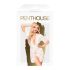 Penthouse Hypnotic Power - bata corta de encaje y tanga (blanco) - XL