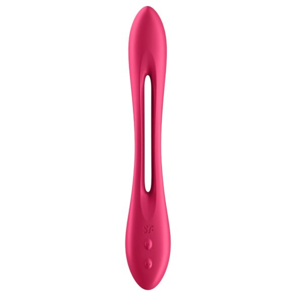 Satisfyer - Vibrador flexible recargable para pareja - silicona roja