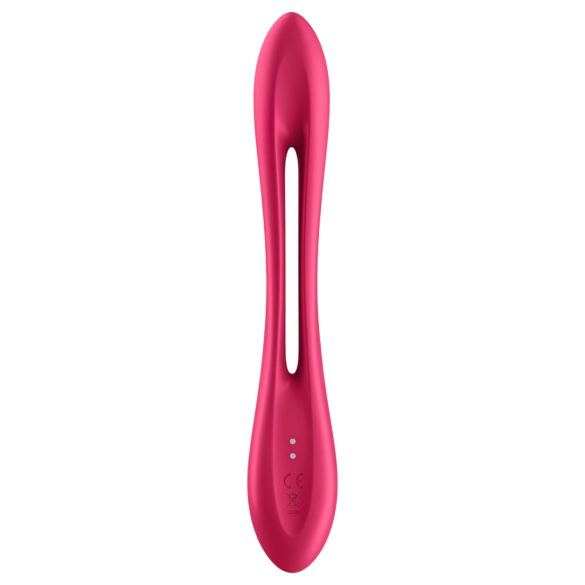 Satisfyer - Vibrador flexible recargable para pareja - silicona roja