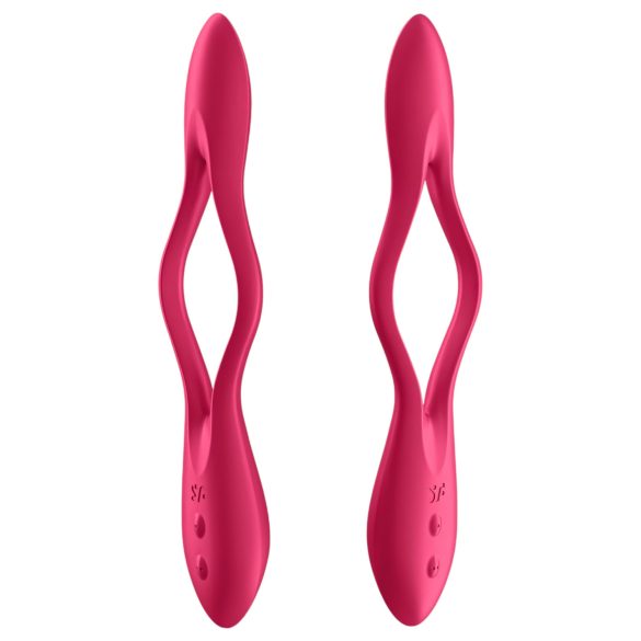 Satisfyer - Vibrador flexible recargable para pareja - silicona roja