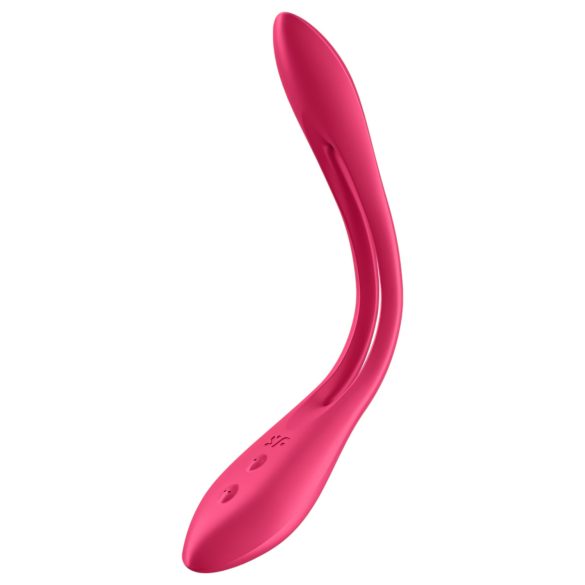 Satisfyer - Vibrador flexible recargable para pareja - silicona roja