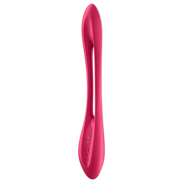 Satisfyer - Vibrador flexible recargable para pareja - silicona roja