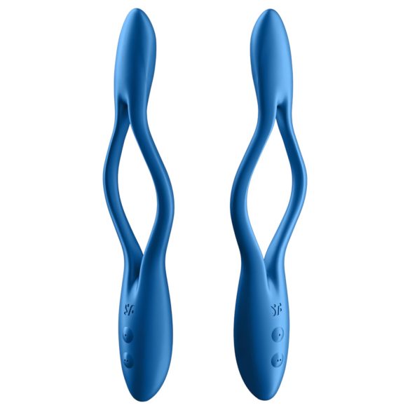 Satisfyer - vibrador para parejas flexible recargable - silicona azul