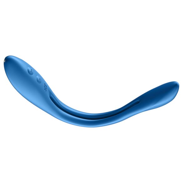 Satisfyer - vibrador para parejas flexible recargable - silicona azul