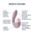 Satisfyer Supernova - recargable 2en1 vibrador con ondas de aire (rosa)