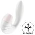 Satisfyer Supernova - vibrador 2en1 recargable de aire (blanco)