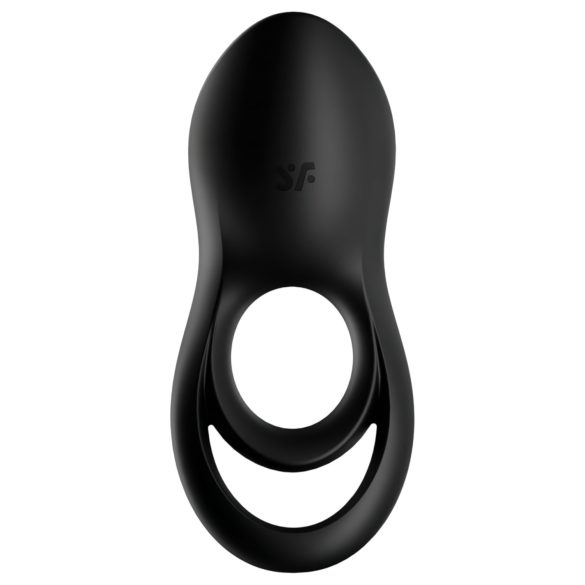 Satisfyer Legendary Duo - anillo vibrador para pene recargable - silicona negra