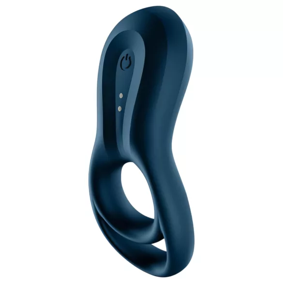 Satisfyer Epic Duo - anillo vibrador para pene inteligente - silicona negra