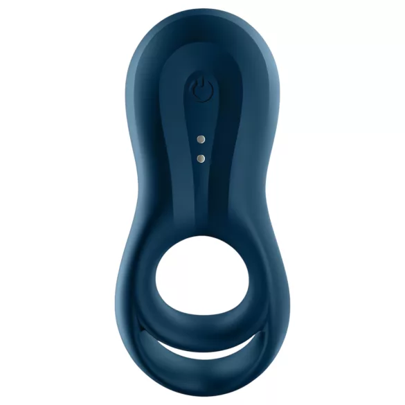 Satisfyer Epic Duo - anillo vibrador para pene inteligente - silicona negra