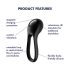 Satisfyer Majestic Duo - anillo peniano recargable e impermeable (negro)