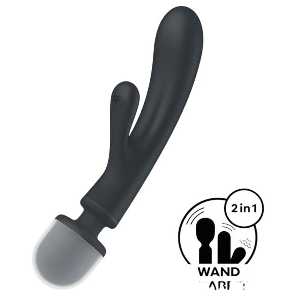 Satisfyer Triple Lover - Vibrador masajeador plateado de doble placer