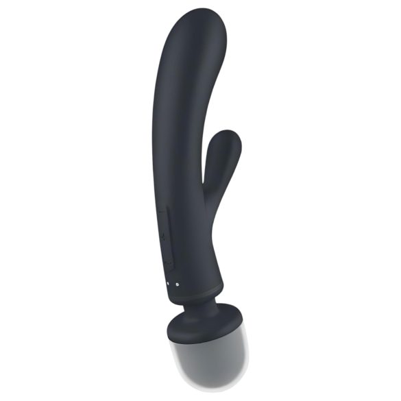 Satisfyer Triple Lover - Vibrador masajeador punto G y clítoris - plata