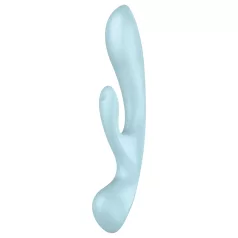   Satisfyer Triple Oh - vibrador recargable con brazo para el clítoris (azul)