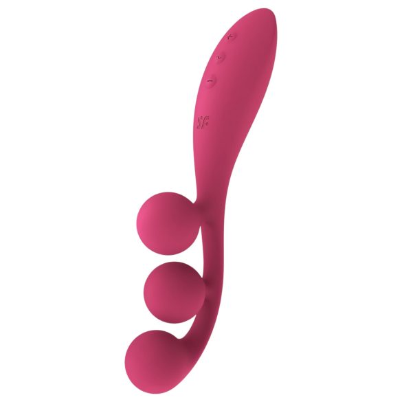Satisfyer Tri Ball 1 - vibrador multifunción recargable (rojo)