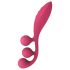 Satisfyer Tri Ball 1 - vibrador multifunción recargable (rojo)