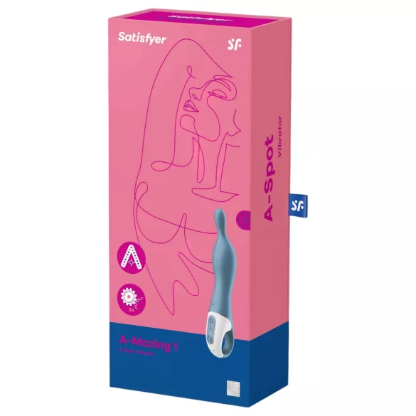 Satisfyer A-Mazing 1 - vibrador punto A recargable - silicona azul