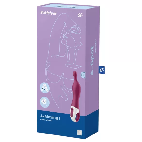 Satisfyer A-Mazing 1 - vibrador punto A recargable - silicona roja