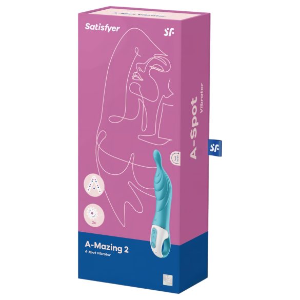 Satisfyer A-Mazing 2 - vibrador punto A recargable - silicona turquesa