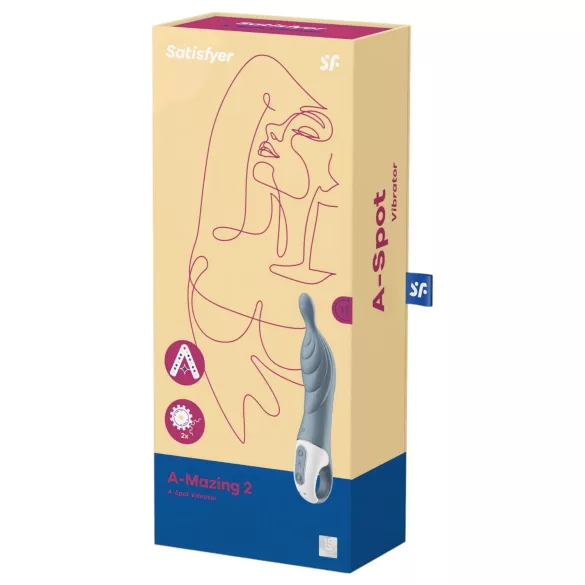 Satisfyer A-Mazing 2 - vibrador de punto A recargable (gris)