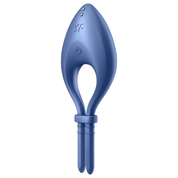 Satisfyer Bullseye - anillo vibrador inteligente para pene - silicona azul
