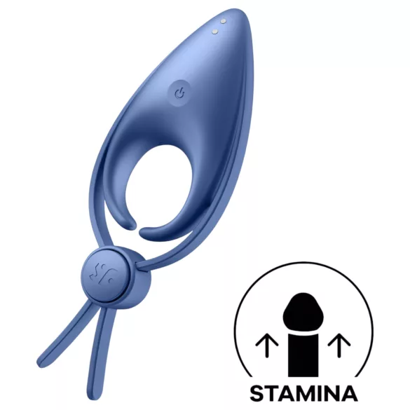 Satisfyer Sniper - anillo vibrador para pene recargable - silicona azul