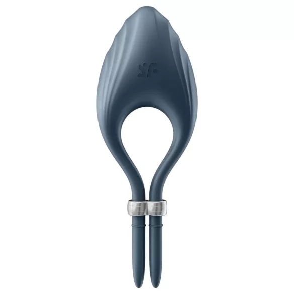 Satisfyer Duelist - anillo vibrador recargable para pene - silicona gris