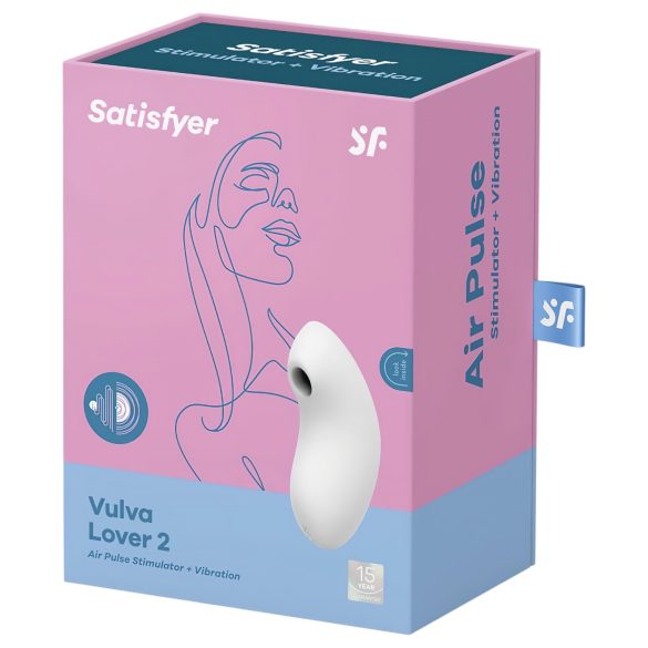 Satisfyer Vulva Lover 2 - succionador clítoris ondas de aire - blanco