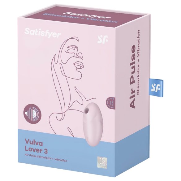 Satisfyer Vulva Lover 3 - succionador clítoris recargable ondas aire - rosa