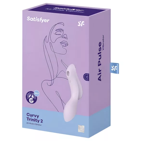 Satisfyer Curvy Trinity 2 - vibrador 2 en 1 de ondas de aire (lila)
