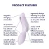 Satisfyer Curvy Trinity 2 - vibrador 2 en 1 de ondas de aire (lila)