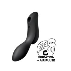   Satisfyer Curvy Trinity 2 - vibrador 2en1 con ondas de aire (negro)