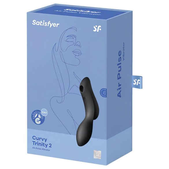 Satisfyer Curvy Trinity 2 - succionador y vibrador 2 en 1 - negro