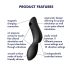 Satisfyer Curvy Trinity 2 - vibrador 2en1 con ondas de aire (negro)