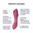 Satisfyer Curvy Trinity 3 - Vibrador 2en1 con ondas de aire (rojo)