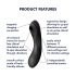 Satisfyer Curvy Trinity 4 - vibrador 2en1 de ondas de aire (negro)