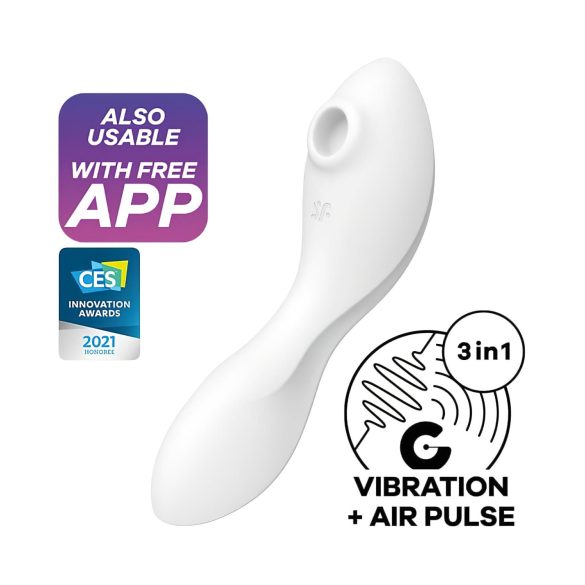 Satisfyer Curvy Trinity 5+ - vibrador 2 en 1 inteligente - blanco