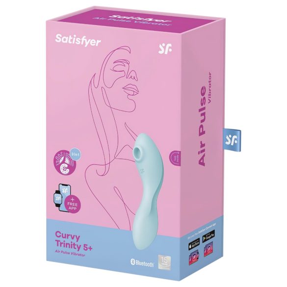 Satisfyer Curvy Trinity 5+ - vibrador 2 en 1 inteligente - silicona azul