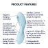 Satisfyer Curvy Trinity 5+ - vibrador inteligente 2en1 (azul)