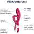 Satisfyer Embrace Me - vibrador con brazo para clítoris (rojo)