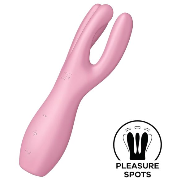 Satisfyer Threesome 3 - vibrador recargable para clítoris (rosa)