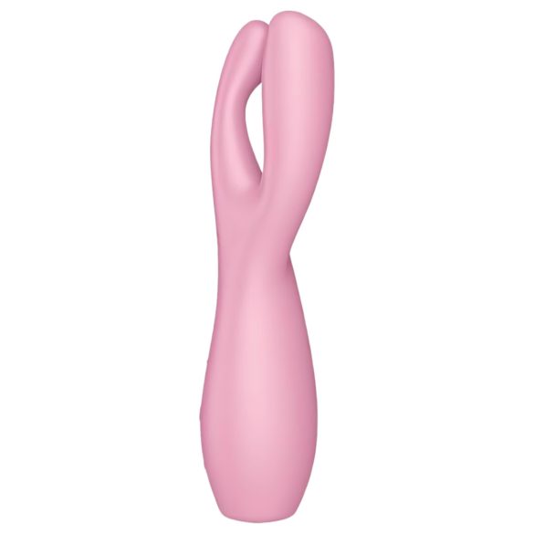 Satisfyer Threesome 3 - vibrador recargable para clítoris - silicona rosa